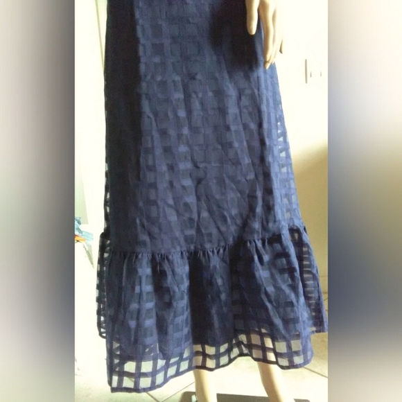 BNWT BLOOMCHIC BLUE DRESS SHEER W/ LINING ( DRESSY ELEGANT) GORGEOUS SZ. 12 - Picture 3 of 11
